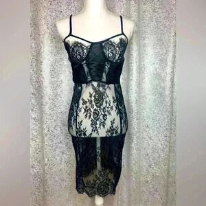 NWT Sheer voile and lace dress
